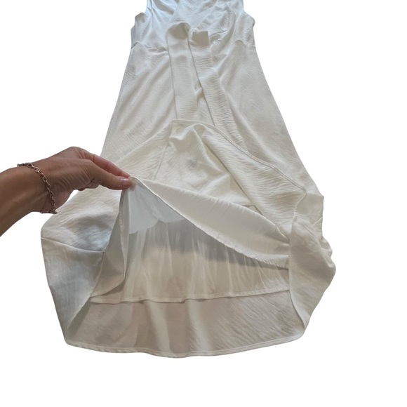 Cop Copine Lagenlook Sleeveless Spiona Robe Crepey Dress US Large White - Picture 13 of 15